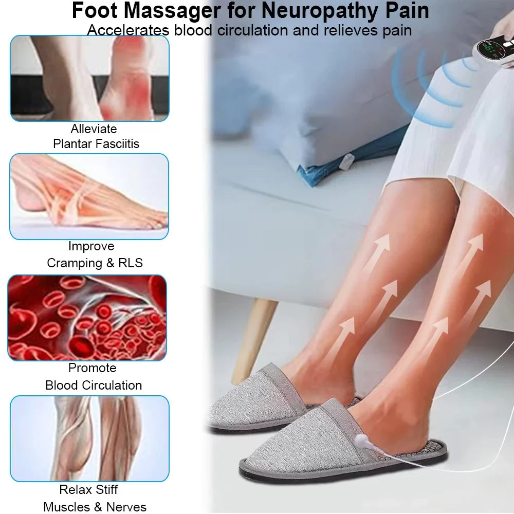EMS Foot Massager Slippers Electric Feet Massage Shoes Foot Massager