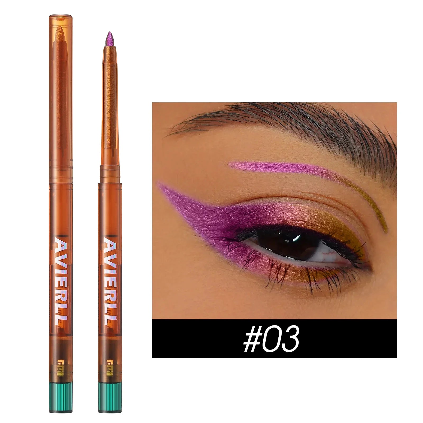 Eyeliner Gel Pencil 1pc Metallic Color Gradient Eyeliner Chameleon Glitter