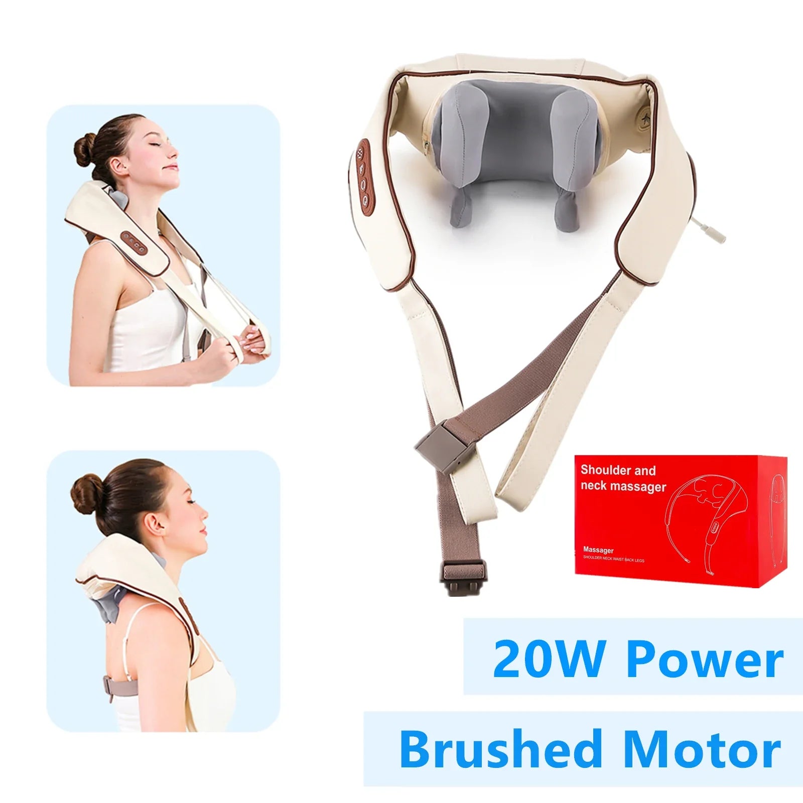 Foreverlily Neck And Shoulder Massager Wireless Shoulder Back Kneading