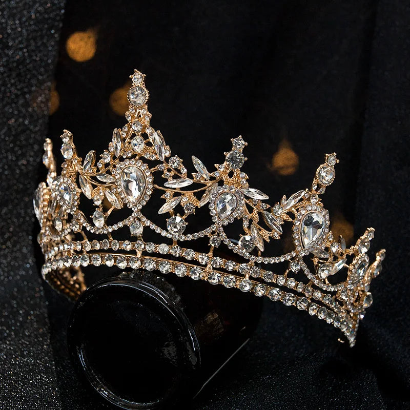 Silver Rhinestone Bridal Crown for Wedding & Birthday Party
