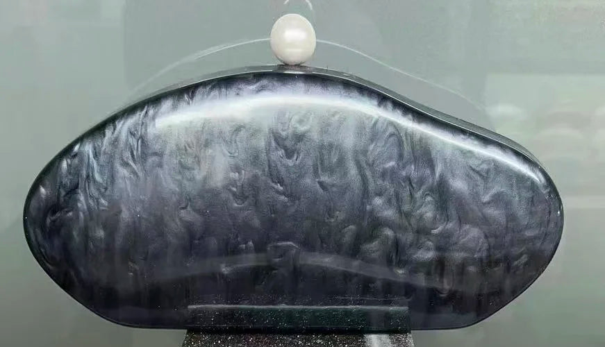 Pearl Acrylic Evening Bags Luxury Clutch Purse Mini Women's Wallet