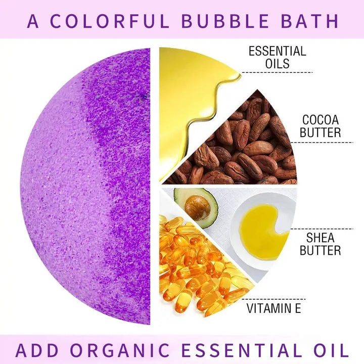 Bath Bombs for Kids and Women Natural Handmade Bath Bomb Gift Set