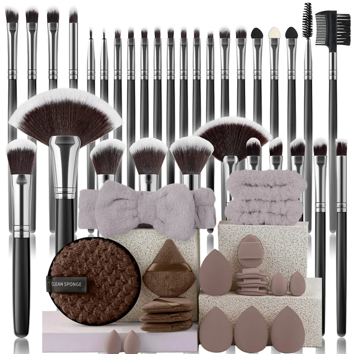 Makeup Brush Set Cosmetic Tools for Powder Eye Shadow Foundation Blush