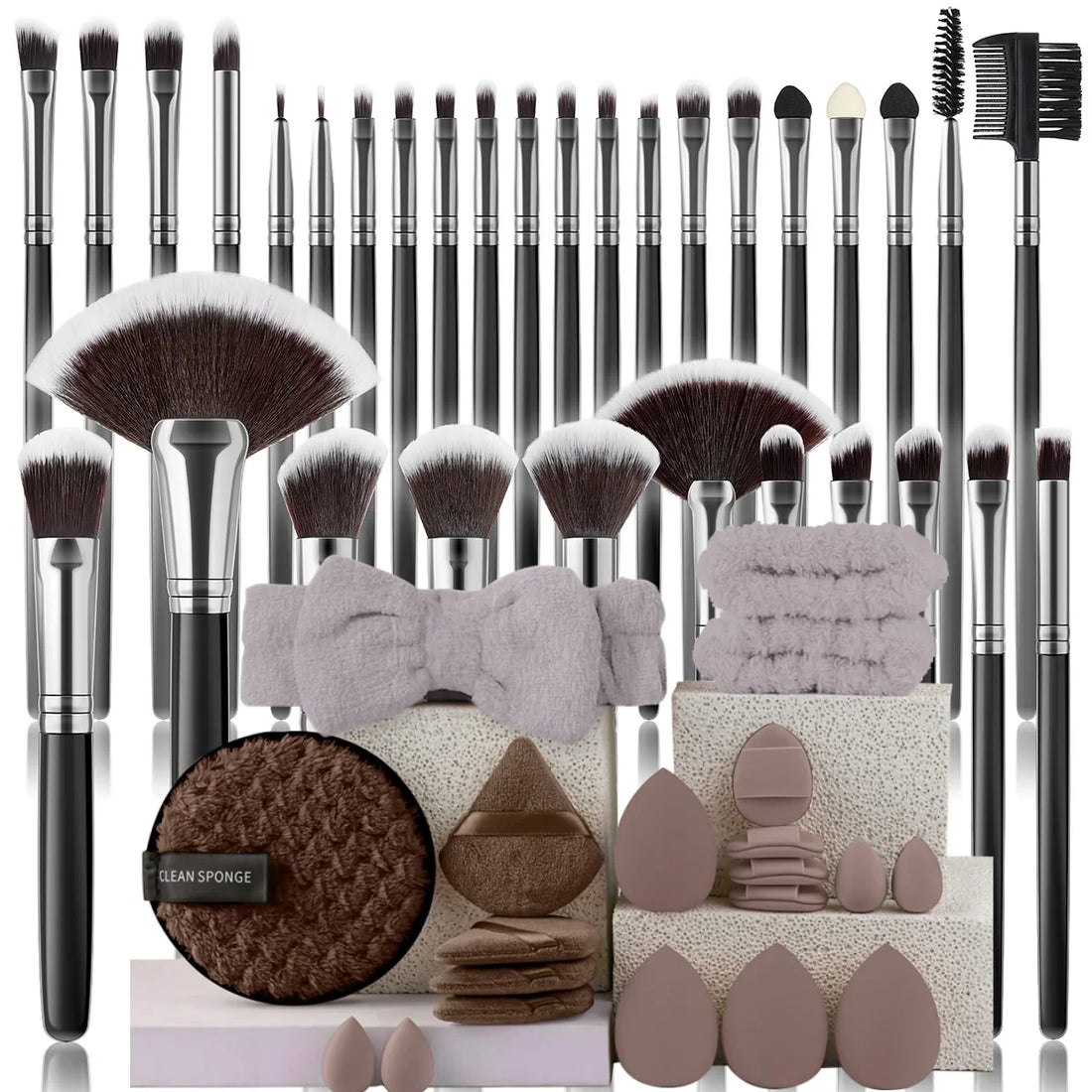 Makeup Brush Set Cosmetic Tools for Powder Eye Shadow Foundation Blush
