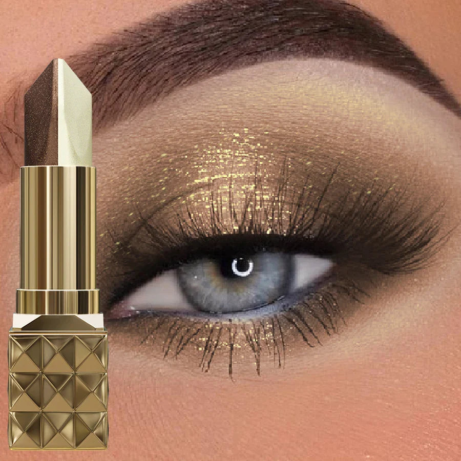 Color Pearlescent Brown Eyeshadow 2 in 1 Pencil Stick Shimmer Eye Shadow