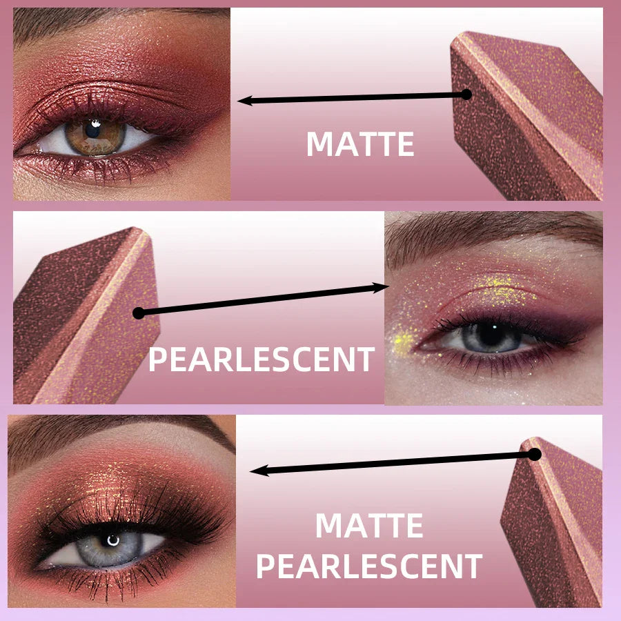 Color Pearlescent Brown Eyeshadow 2 in 1 Pencil Stick Shimmer Eye Shadow