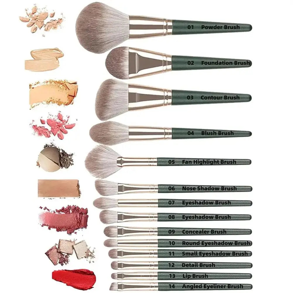 Fluffy Makeup Brushes Set Eye Shadow Foundation Women Cosmetic Powder