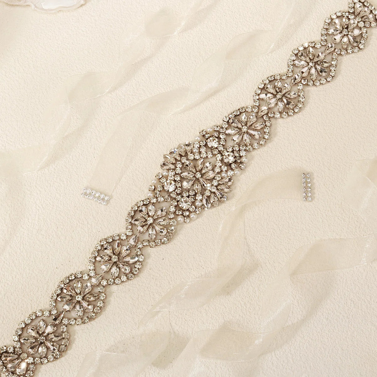 Rhinestone Bridal Belt for Wedding Dress Accessories Silver Color  Gift
