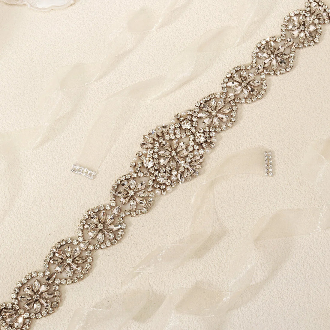 Rhinestone Bridal Belt for Wedding Dress Accessories Silver Color  Gift