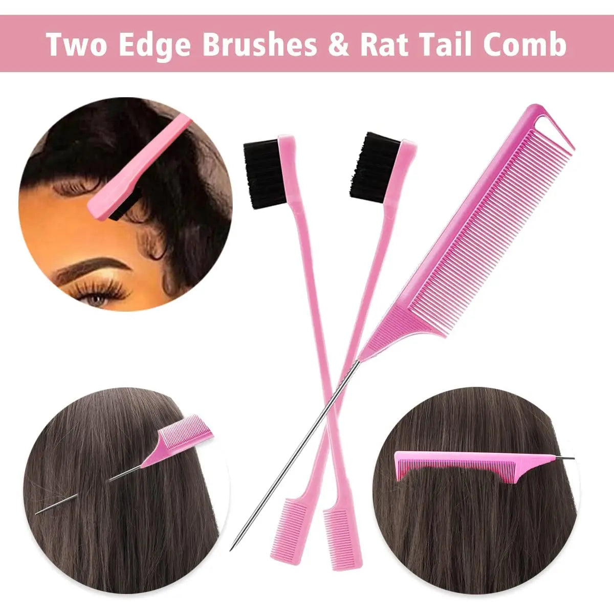 11 piece lace front wig set, including hair wax stick, lace fusion eyebrow knife