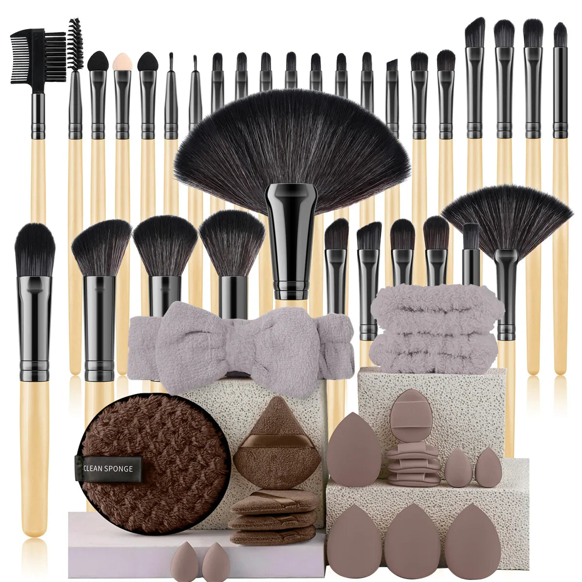 Makeup Brush Set Cosmetic Tools for Powder Eye Shadow Foundation Blush
