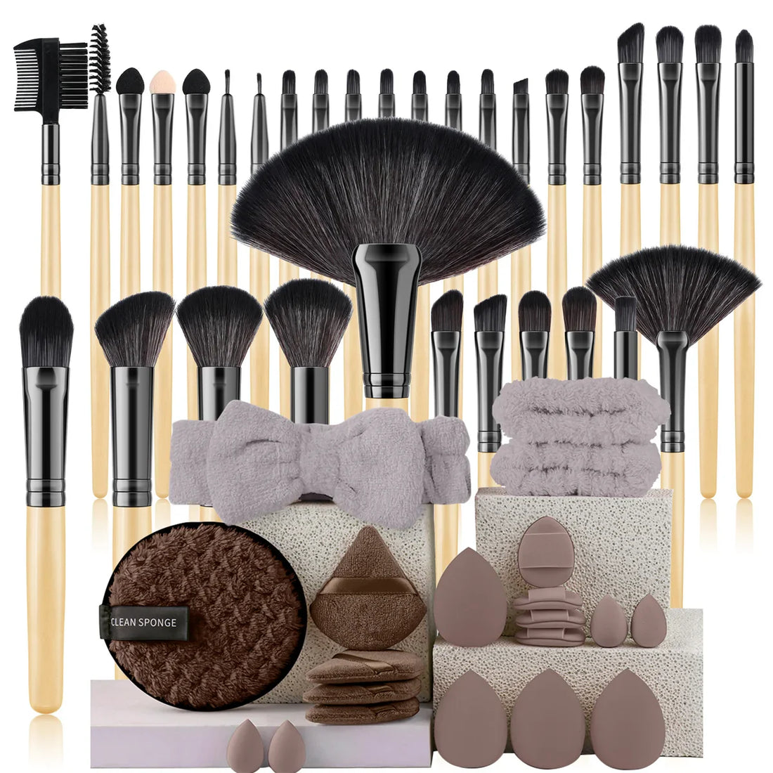 Makeup Brush Set Cosmetic Tools for Powder Eye Shadow Foundation Blush