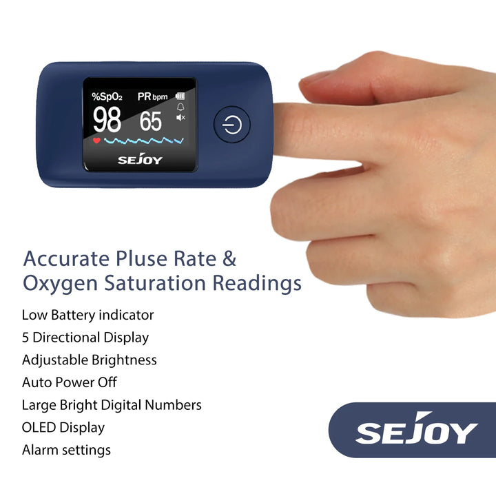 Sejoy Digital Wrist Blood Pressure Monitor,Finger Pulse Oximeter