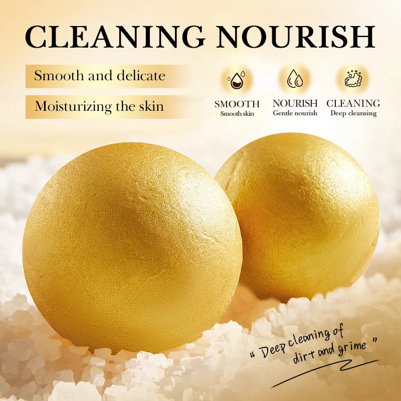 Gold Bath Salt Ball Deep Cleansing Body Bath Salt Ball for Relaxation