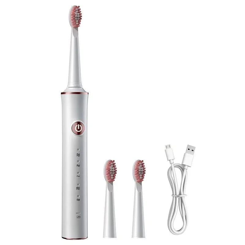 New N100 Sonic Electric Toothbrush Adult Timer Brush 6 Mode USB Charger
