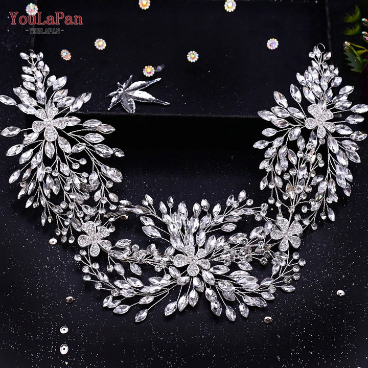 Luxury Wedding Headpiece Rhinestone Hair Vine for Bride