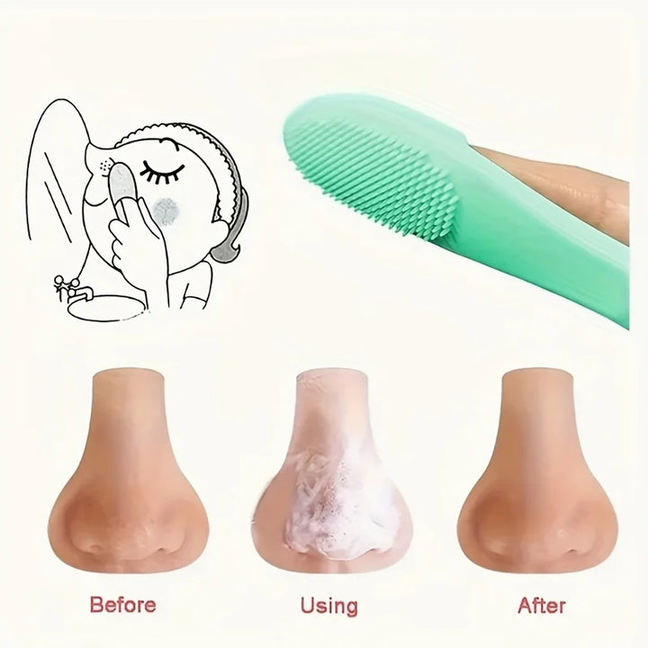 1PC soft silicone nose brush, clean the face, remove blackheads brush