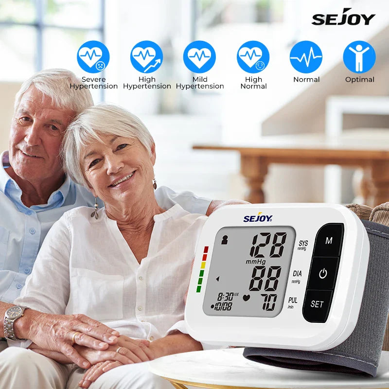 Sejoy Digital Wrist Blood Pressure Monitor,Finger Pulse Oximeter