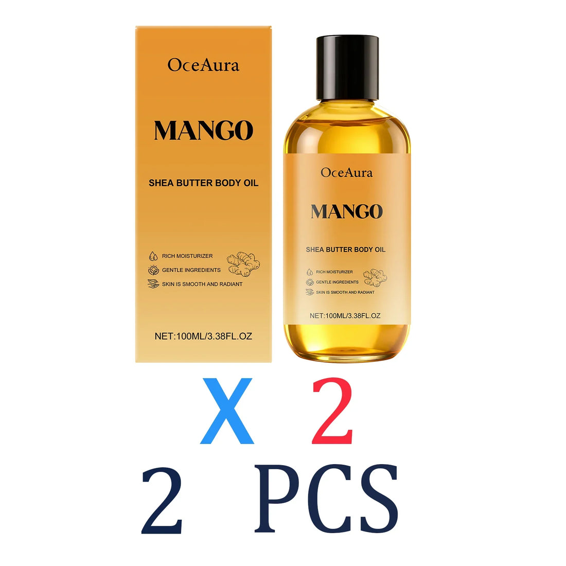 Luxury Mango & Shea Body Oil for Dry Skin Deep Nourishing Moisturize