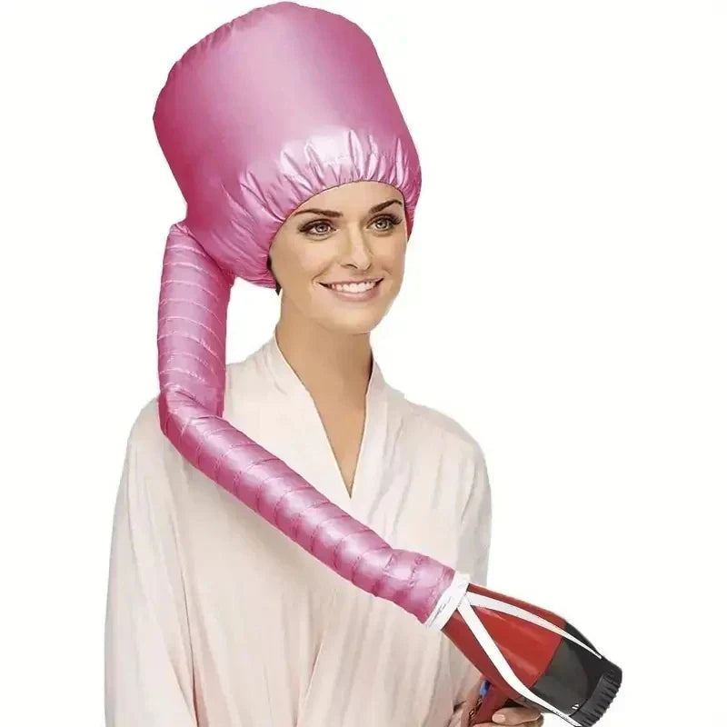 1pc Effortless Home Hair Care - Warm Air Bonnet Cap for Quick Drying