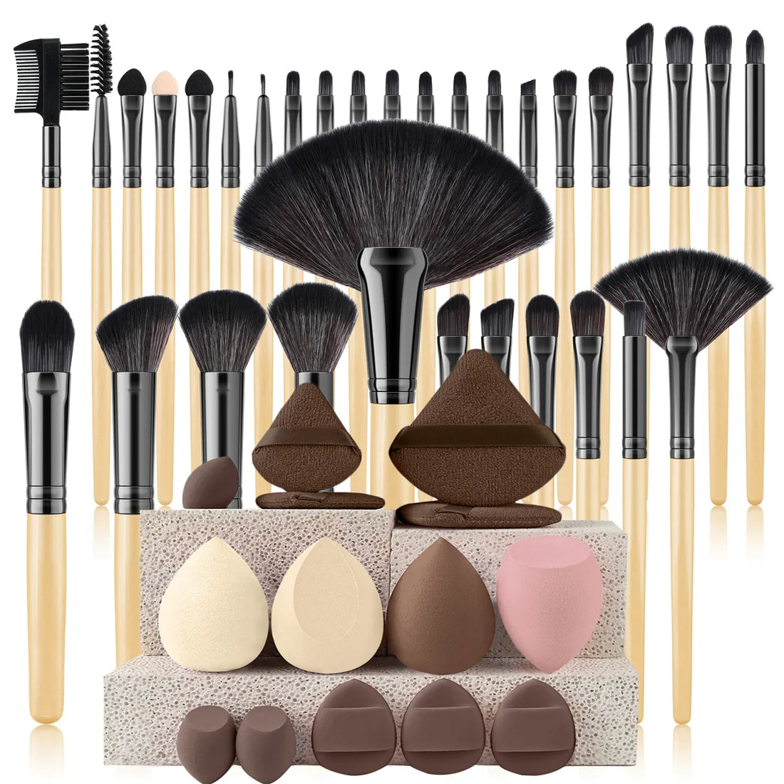 Makeup Brush Set Cosmetic Tools for Powder Eye Shadow Foundation Blush