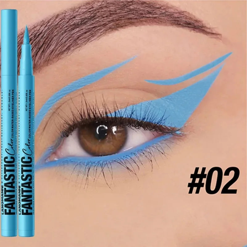 Matte Dark Red Eye Liner Makeup White Liquid Eyeliner Quick-Drying Pencil