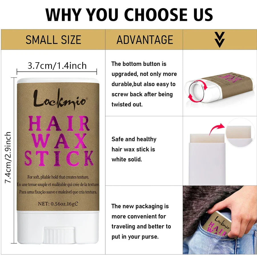 LOCKMIO Women Hairstyle Kit Hair Wax Stick Edge Control Gel Hair