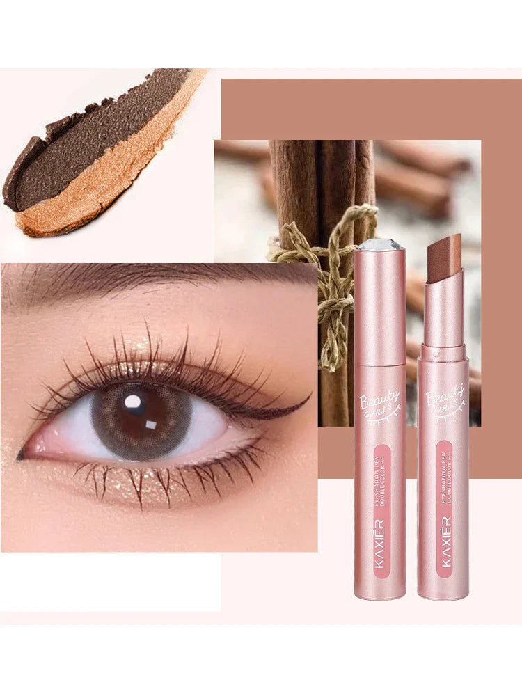 Gradient two-color eye shadow pen waterproof sweat proof eye shadow