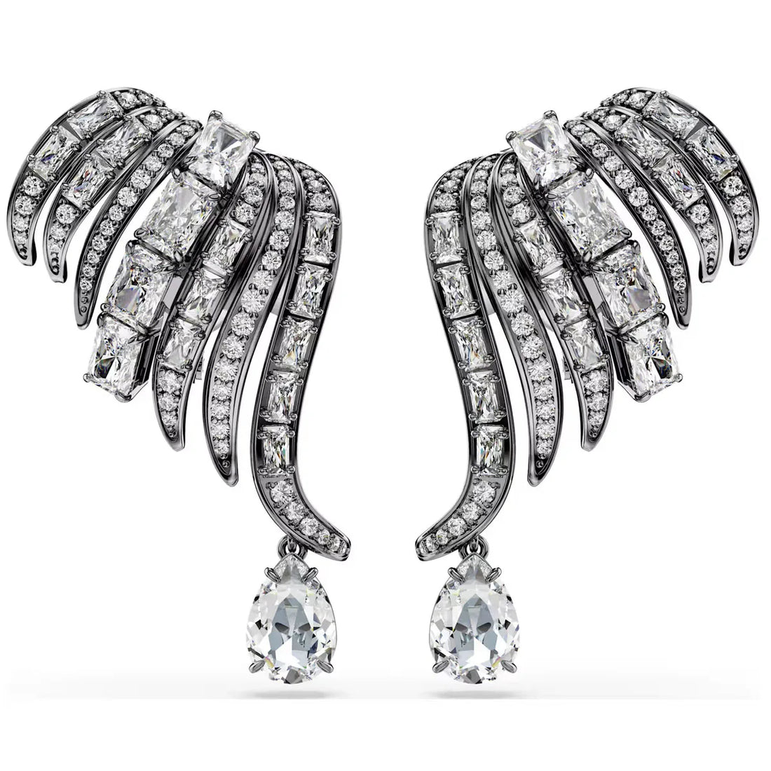 Ear clips Black Water Droplets Jewelry Wings Charms Fine Jewelry Sets