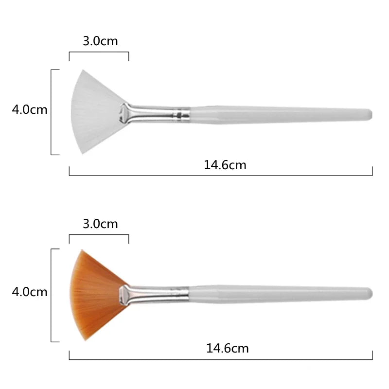 Durable Soft Fan Brush for Facials Makeup Applicator, Oil Control Facial