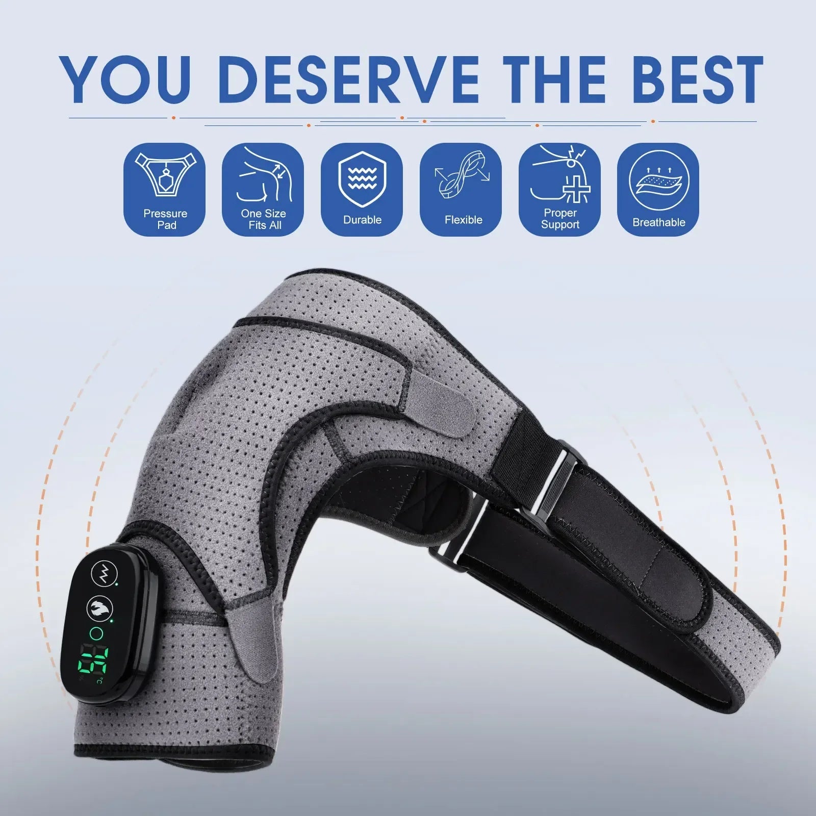 Electric Heating Shoulder Massage Belt Back Shoulder Brace Compress