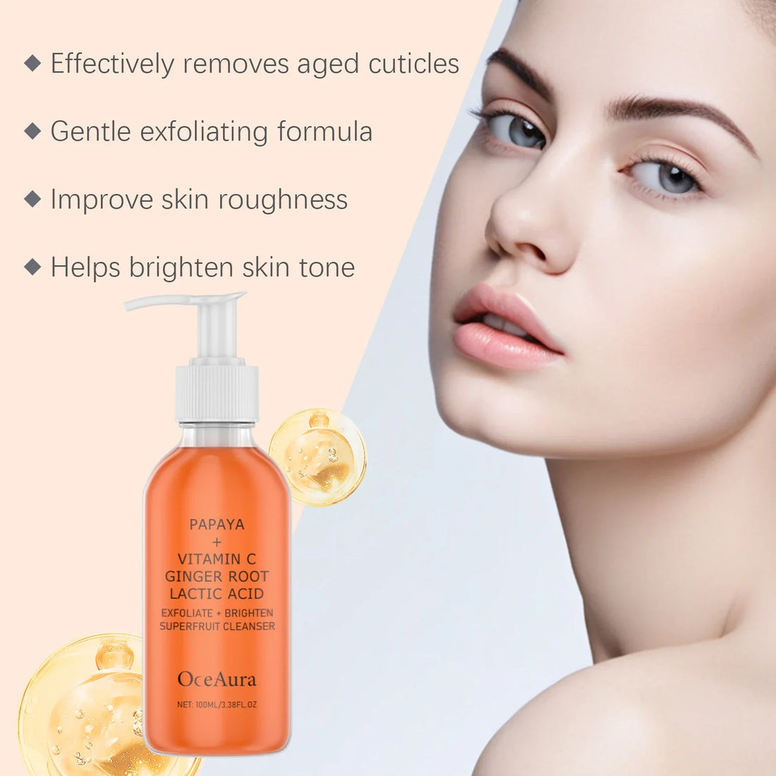Papaya Face Wash Deep Exfoliating Oil Control Blackheads Cleanser