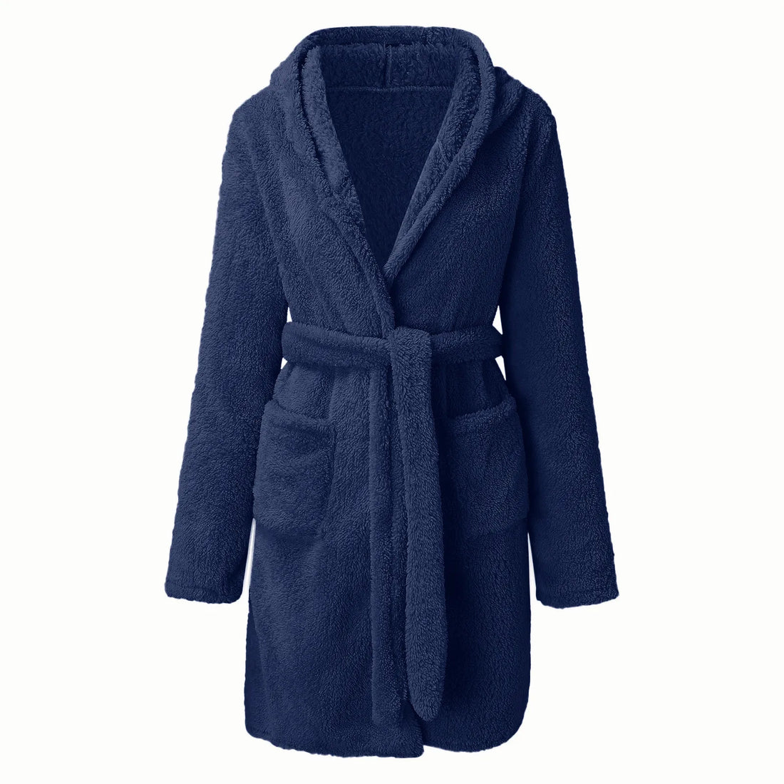 Autumn Winter Women Sexy Bath Robe Fluffy Plush Pyjamas Ladies Hooded