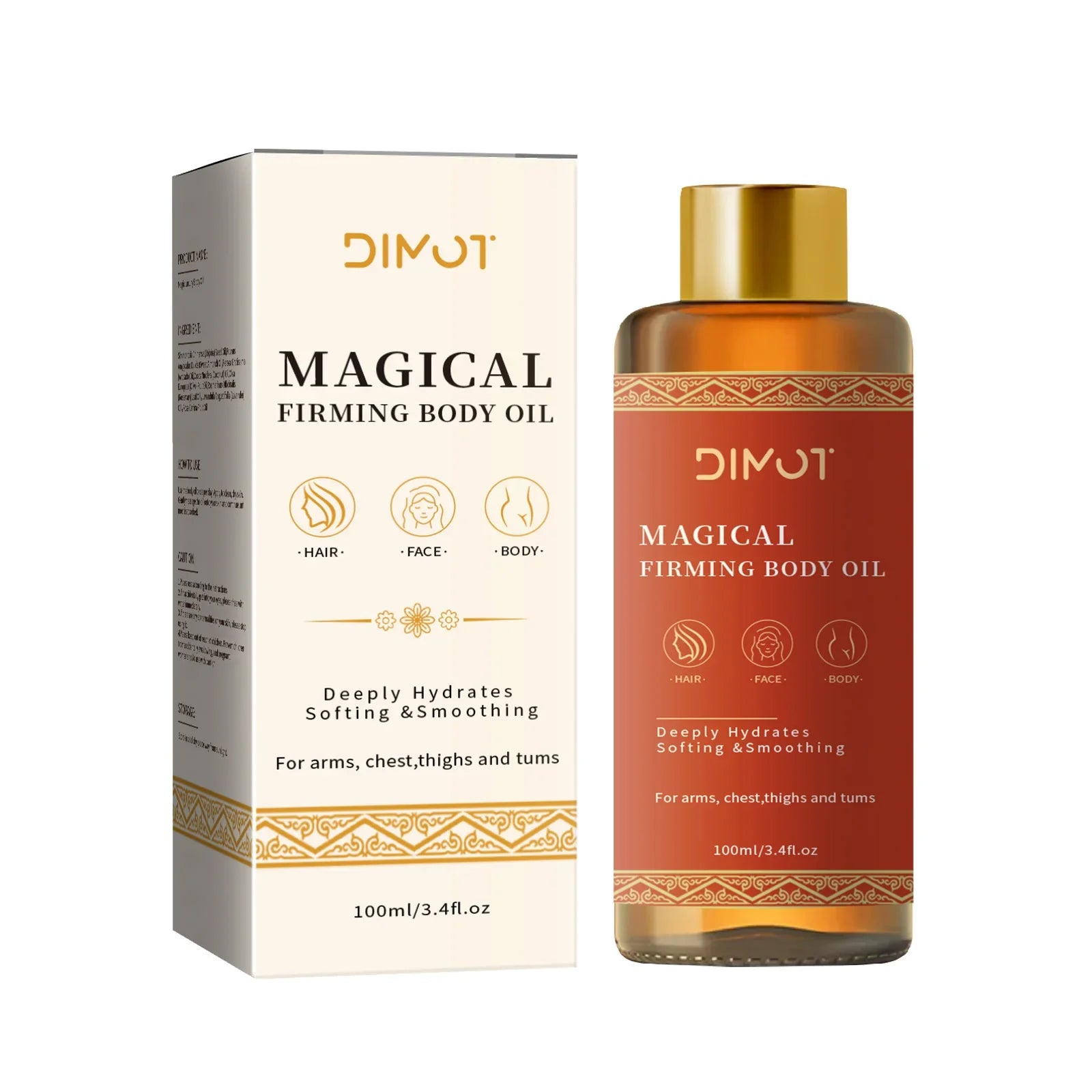 Body Oil Magic Luxury  Tightening Firming Chest Thighs Deeply Moisturizing Oil