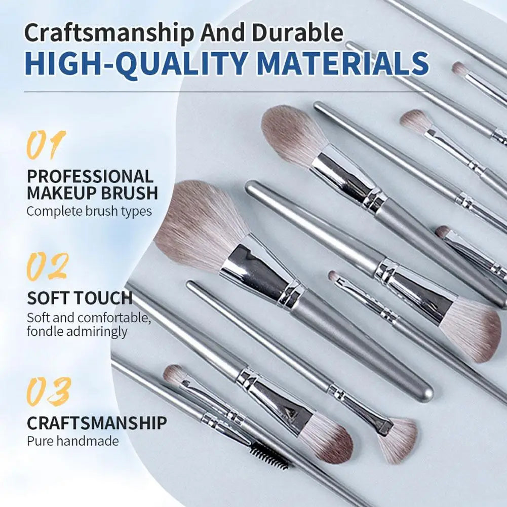 Fluffy Makeup Brushes Set Eye Shadow Foundation Women Cosmetic Powder