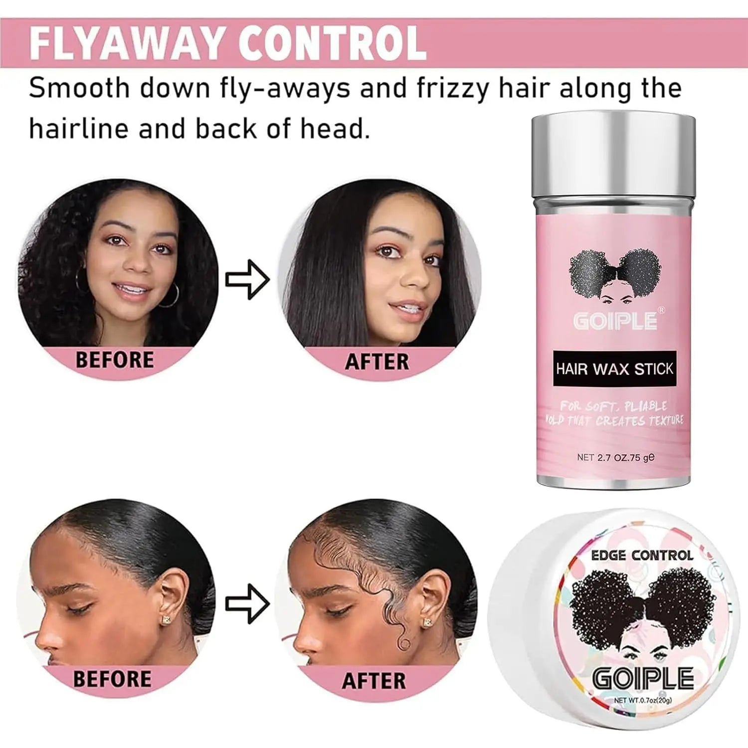 11 piece lace front wig set, including hair wax stick, lace fusion eyebrow knife