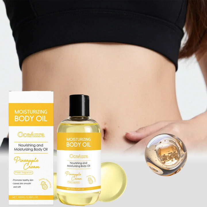 Pineapple Cream Body Oil Tropical Hydrating Dry Skin Treatment
