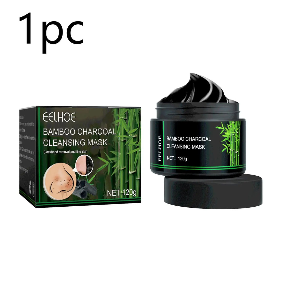Bamboo Charcoal Cleansing Mask Blackhead Acne Mud Mask