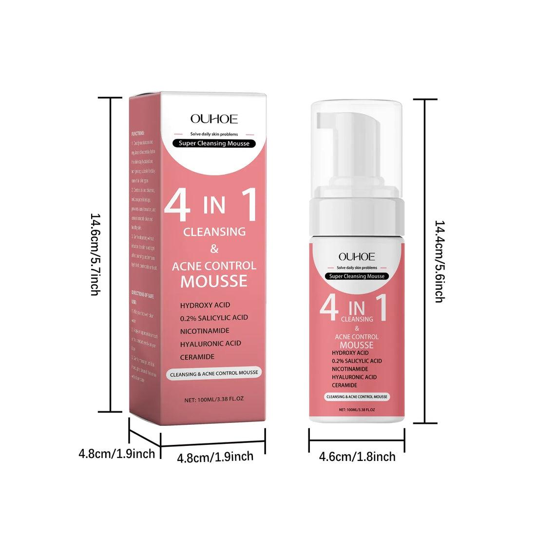 Revitalizing Korean Organic Salicylic Acid Foaming Face Cleanser Oil Control