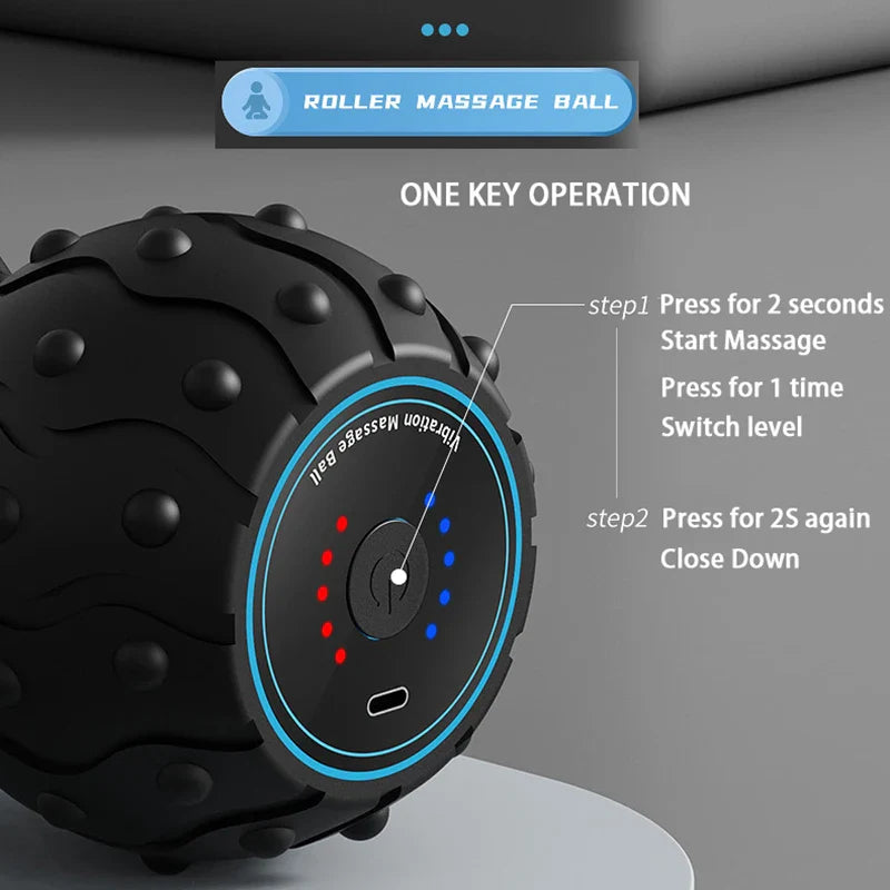 Rechargeable 5 Gears Vibrating Massage Ball Portable Peanut Massager