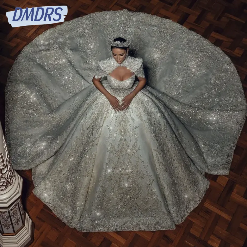 Wedding Dresses Two Pieces Ball Gown Dress Vintage Crystals Bridal Gown