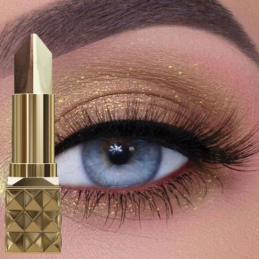 Color Pearlescent Brown Eyeshadow 2 in 1 Pencil Stick Shimmer Eye Shadow