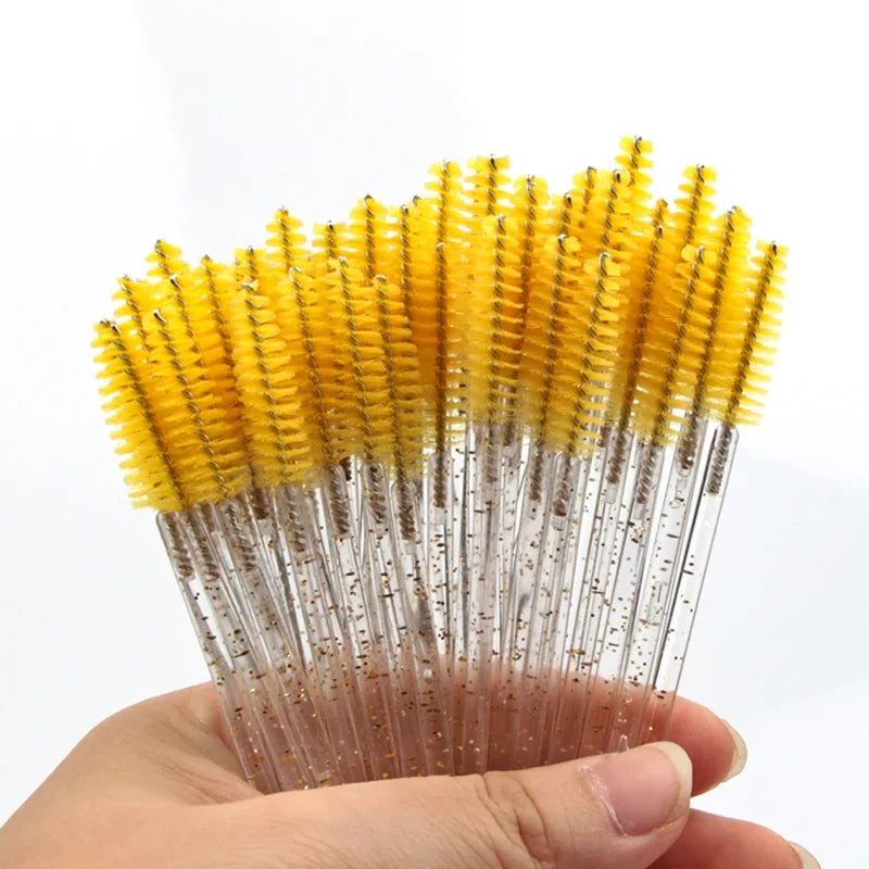 Makeup Brushes Pink Crystal Eyelashes Brush Reusable Fake Lashes Extension