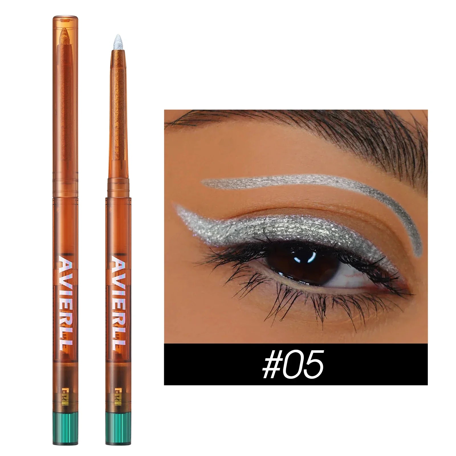 Eyeliner Gel Pencil 1pc Metallic Color Gradient Eyeliner Chameleon Glitter
