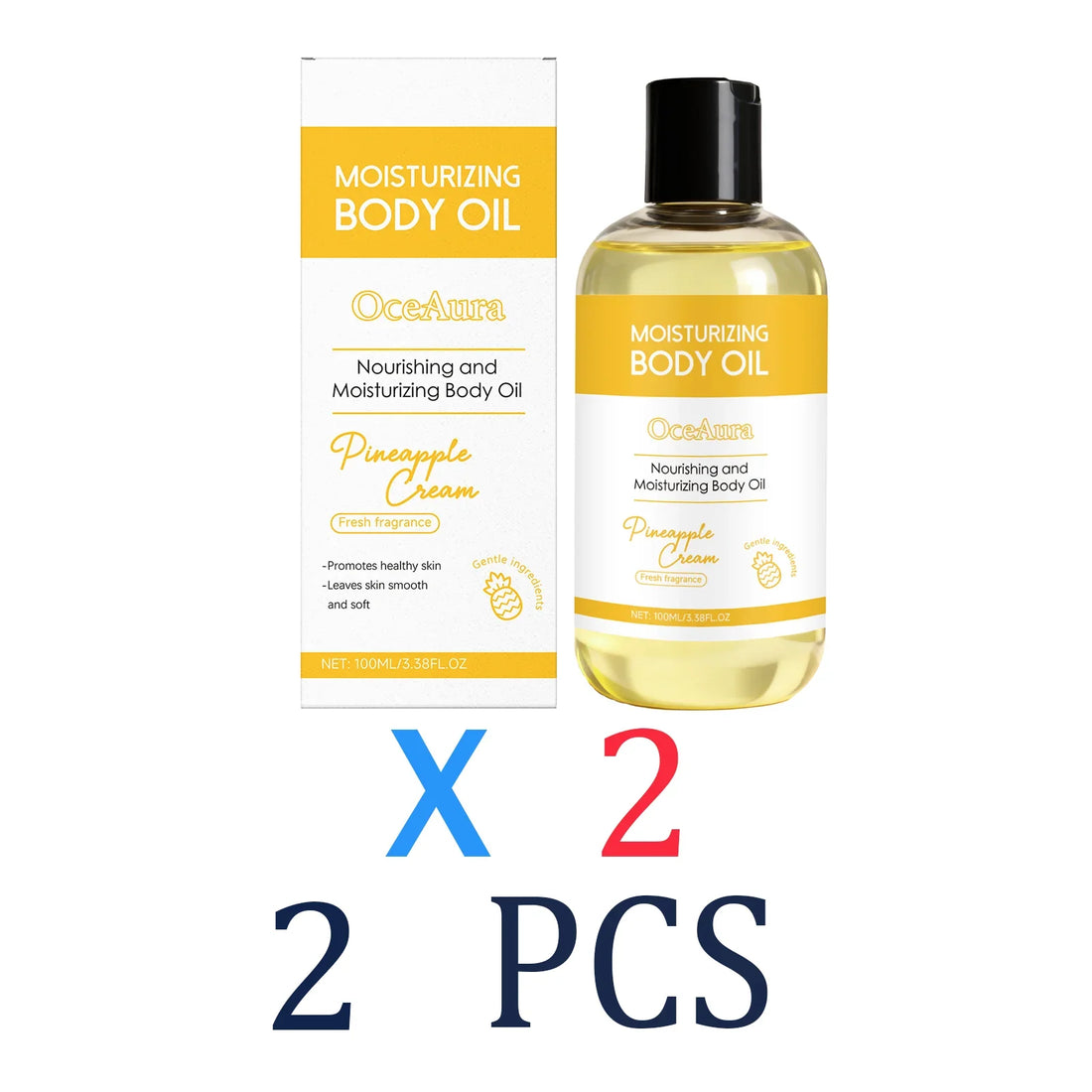 Pineapple Cream Body Oil Tropical Hydrating Dry Skin Treatment