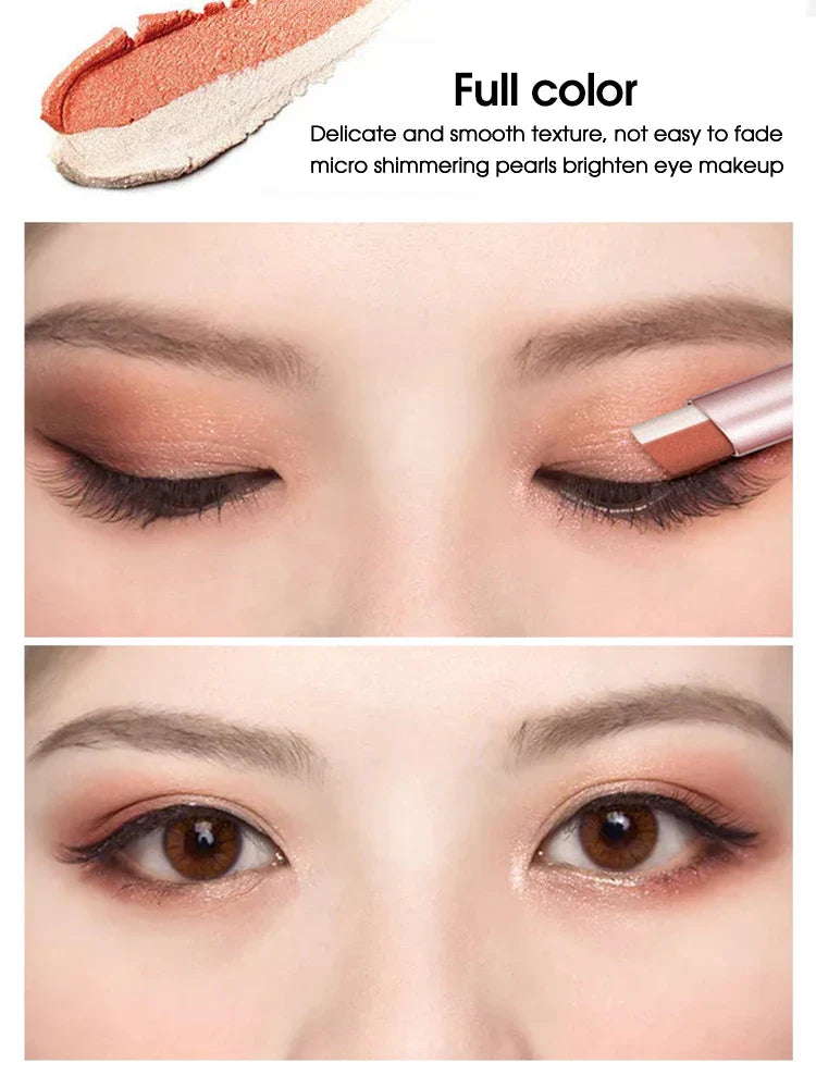 Gradient two-color eye shadow pen waterproof sweat proof eye shadow