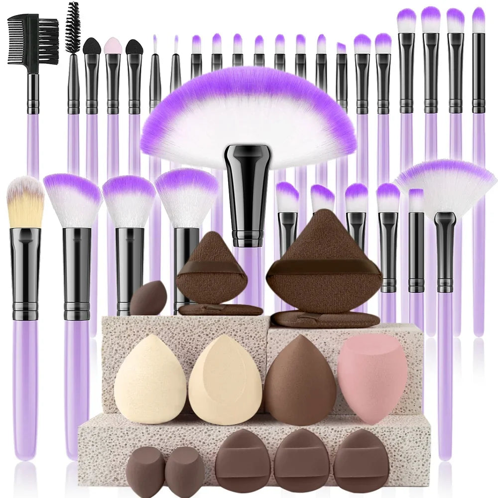 Makeup Brush Set Cosmetic Tools for Powder Eye Shadow Foundation Blush