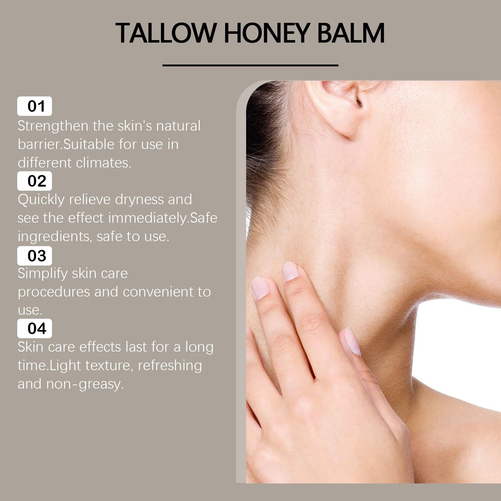 Multi Purpose Tallow Honey Balm Deep Moisturizing Nourishing Body Care