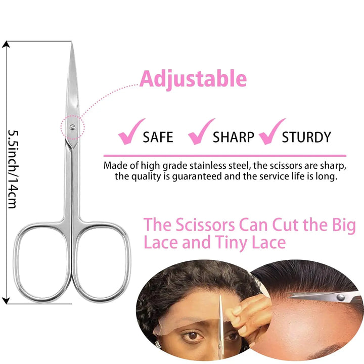 11 piece lace front wig set, including hair wax stick, lace fusion eyebrow knife