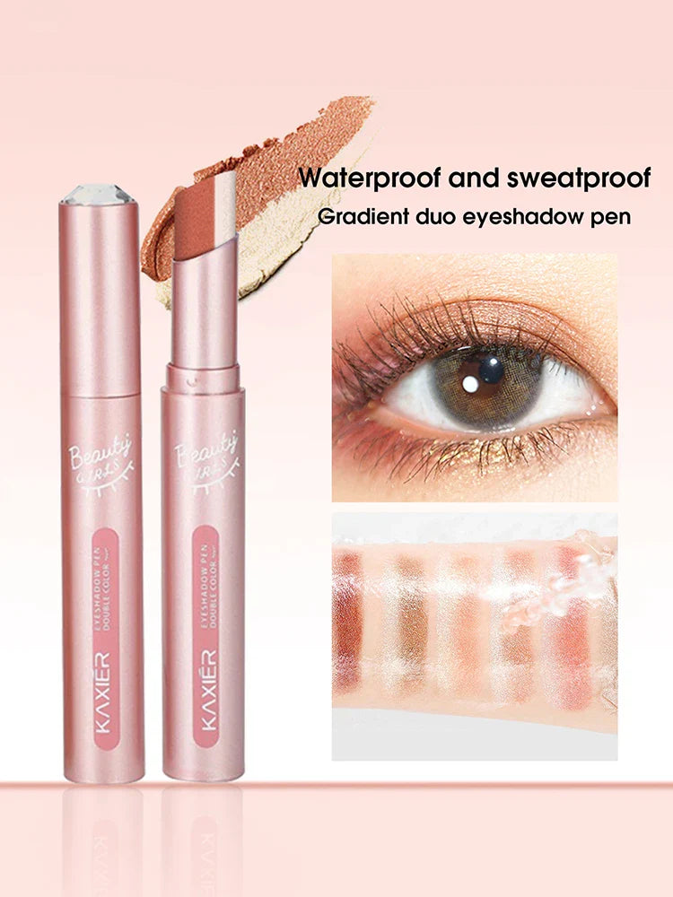Gradient two-color eye shadow pen waterproof sweat proof eye shadow